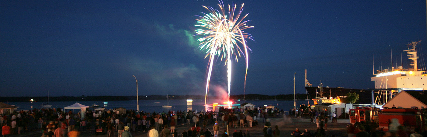 Fireworks at an event in Maine