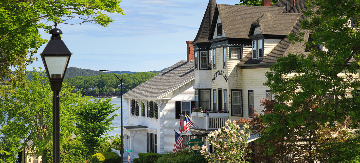 The exterior view of our Castine Inn