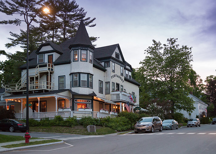 The exterior of our historic Maine inn