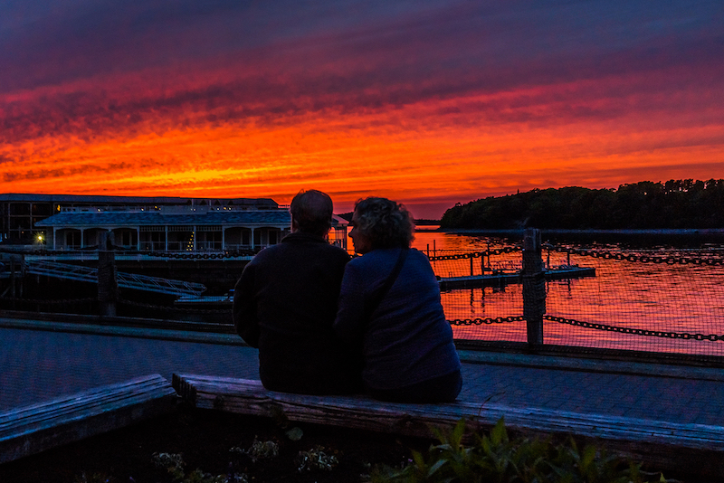 Couple on a Maine Coast Honeymoon